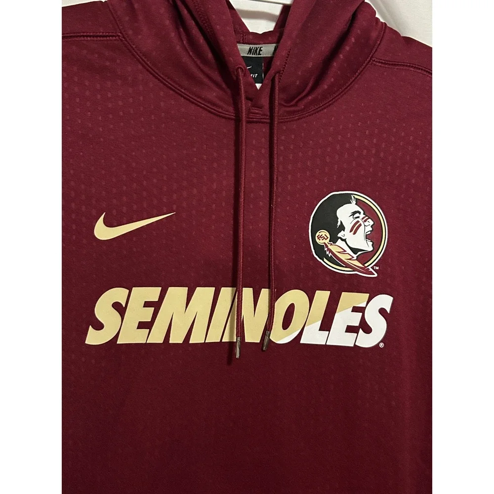 Nike‎ Florida State Seminoles FSU Therma-FIT Hoodie Mens Large Garnet 31170X-FS1